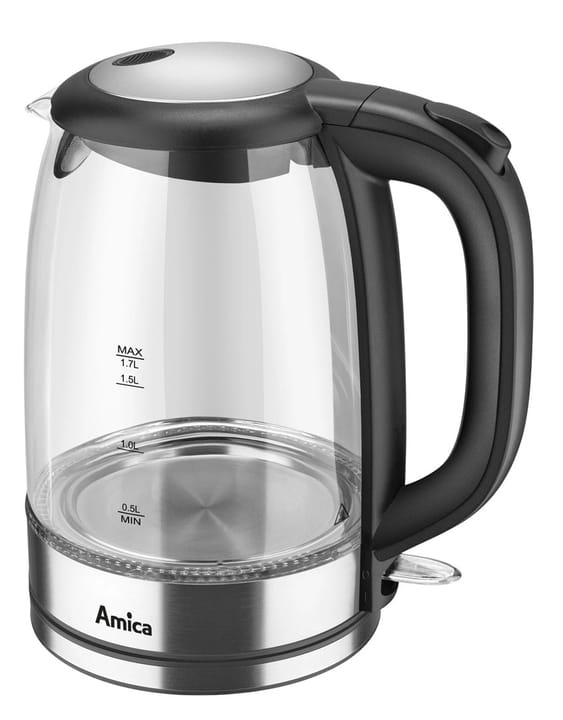 „Amica KD 2050G Inox“ elektrinis virdulys 1,7 l 2200 W Skaidrus