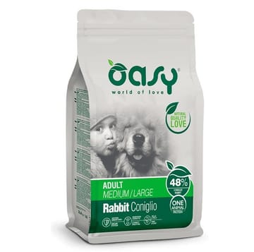 OASY One Animal Protein Adult Medium/Large Rabbit - sausas maistas šunims - 12kg