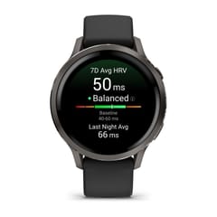 Garmin Venu 4 3,05 cm (1.2") AMOLED 41 mm Skaitmeninis 390 x 390 pikseliai Lietimui jautrus ekranas Juoda „Wi-Fi“ GPS (palydovinis) 3