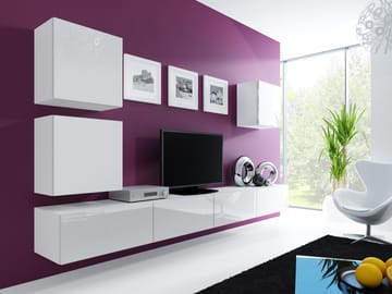 Cama VIGO 22 BI/BI svetainės sekcija Spinta daiktams ir garso / vaizdo technikai laikyti