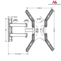 Maclean MC-759 televizoriaus laikiklis 152,4 cm (60") 3