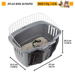 FERPLAST Atlas Bike 20 Rapid - dviračių krepšys gyvūnams augintiniams 2