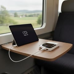 Išorinė baterija 10 000 mAh, 2× USB, 1× USB-C 22,5 W, QC4+, LCD ekranas, balta 5