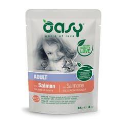 OASY Chunks in gravy Salmon - šlapias kačių maistas - 85g