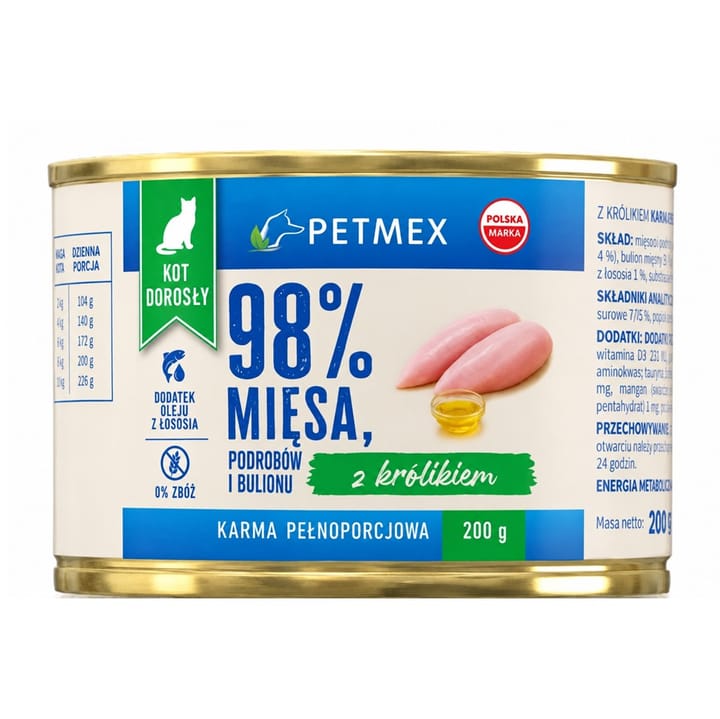 PETMEX with rabbit - šlapias kačių maistas - 200g
