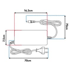 „Maclean Energy“ universalus įkroviklis / maitinimo adapteris paspirtukams, 42 V DC, 2 A, maks. 85 W, greitasis įkrovimas, 6 jungtys, MCE667 3