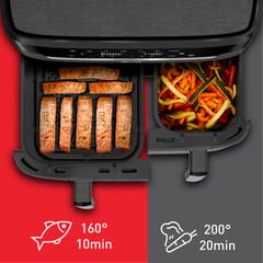 Tefal Easy Fry Dual XXL EY942HE0 gruzdintuvė Dvigubas 11 L Autonominės 2020 W Karšto oro gruzdintuvė Pilka 8