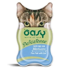 OASY Delicatesse Fine paté with Cod - šlapias kačių maistas - 85g