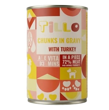 TILLO Chunks in gravy Turkey - drėgnas ėdalas šunims - 415g