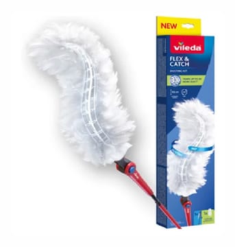 Vileda šiukšlių semtuvas su ilga rankena + 1 Flex&Catch pildymas
