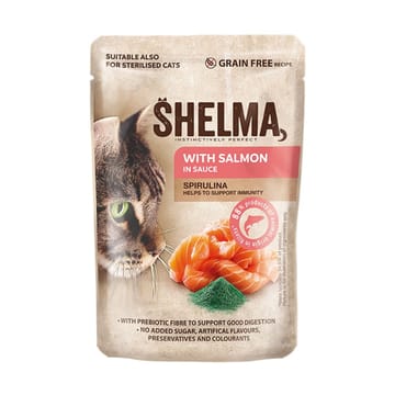 SHELMA with salmon in sauce - šlapias kačių maistas - 85g