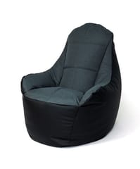 Sako Boss juodai grafitinis krepšys Pouffe XXL 140 x 90 cm