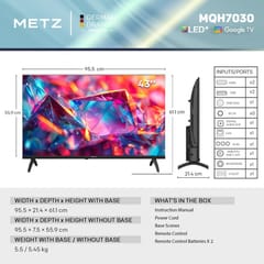 Metz MQH7030Z 109,2 cm (43") Full HD Smart TV Juoda 5