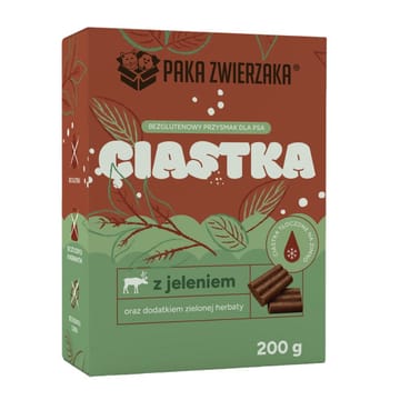 PAKA DLA ZWIERZAKA elniena su žaliąja arbata – skanėstas šunims – 200g