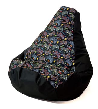 Sako krepšys pouffe Pear print black-pad player L 105 x 80 cm