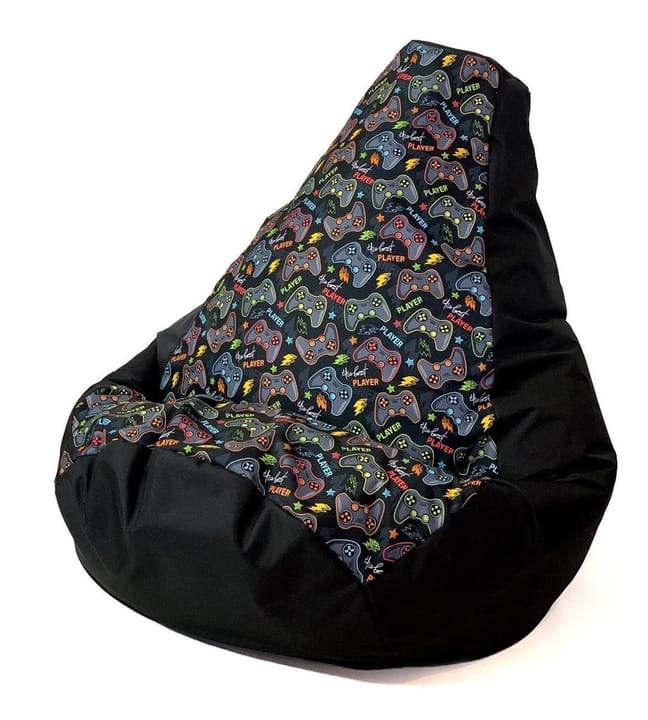 Sako krepšys pouffe Pear print black-pad player L 105 x 80 cm