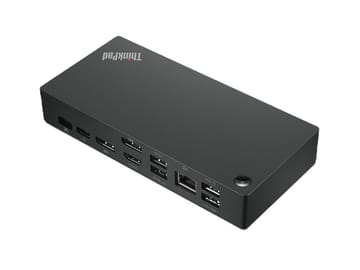 Lenovo 40AY0090EU knyginių kompiuterių dokas / jungčių replikatorius Vielinis USB 3.2 Gen 1 (3.1 Gen 1) Type-C Juoda