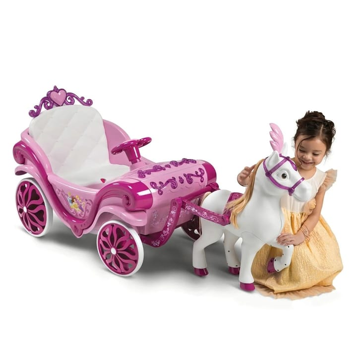 Huffy Elektrinė Disney Princess karieta su arkliu 6 V rožinė