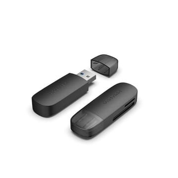 Vention CLGB0 kortelių skaitytuvas USB 3.2 Gen 1 (3.1 Gen 1) Juoda