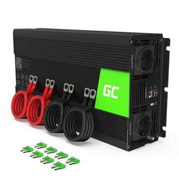 Green Cell INV12 maitinimo adapteris / inverteris Automatinis 3000 W Juoda