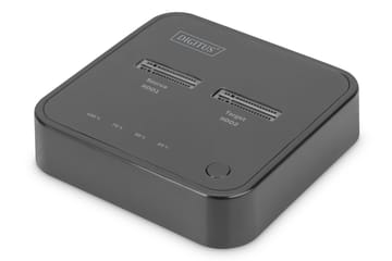 Digitus DA-71545 knyginių kompiuterių dokas / jungčių replikatorius Vielinis USB 3.2 Gen 2 (3.1 Gen 2) Type-C Juoda