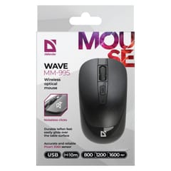 DEFENDER WIRELESS MOUSE WAVE BLACK 52995 6