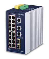 PLANET IGS-20160HPT tinklo komutatorius Valdomas L2/L3 Gigabit Ethernet (10/100/1000) Maitinimas per Eternetą (PoE) Mėlyna, Balta