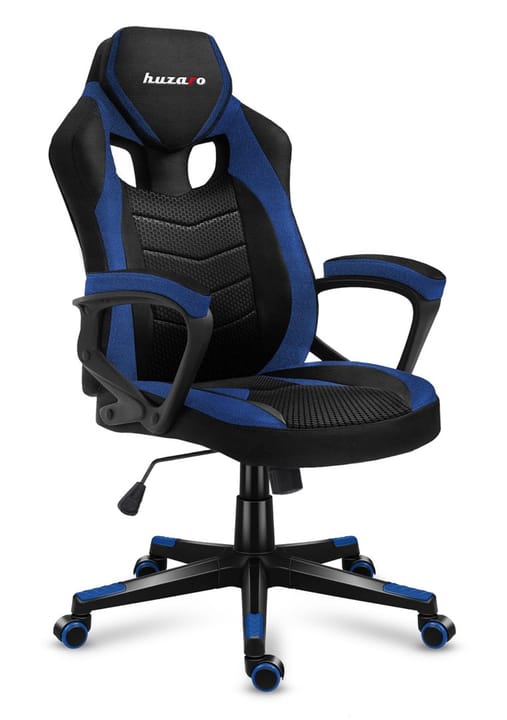 Huzaro FORCE 2.5 BLUE MESH Žaidimų krėslas Tinklelinė sėdynė Juoda, Mėlyna