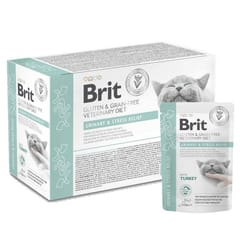 BRIT VD Urinary and Stress Relief Pouch Box - drėgnas pašaras katėms - 12x85g 1