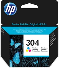 HP 304 Originalus Žydras, Rausvai raudona, Geltona