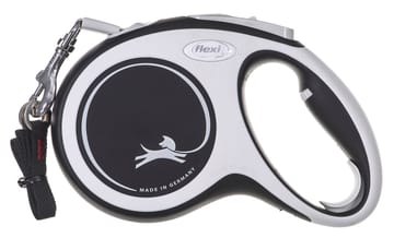 Flexi New Comfort M Tape 5 m Juoda Šuo Susitraukiantis pavadėlis