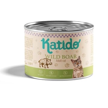 KATIDO Wild boar - šlapias kačių maistas - 200g