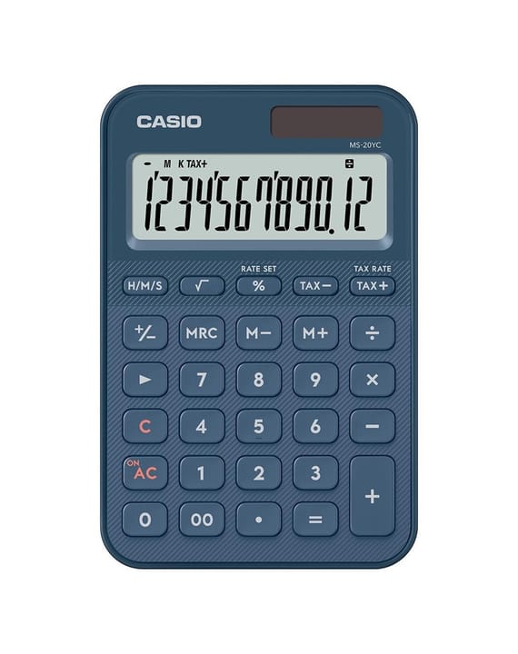 Casio MS-20YC-NY skaičiuotuvas Desktopas Pagrindinis skaičiuotuvas Navy
