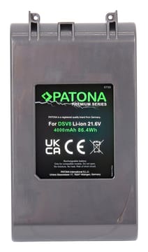 PATONA Pakaitinis akumuliatorius Dyson V8, 21,6 V 4000 mAh Li-Ion