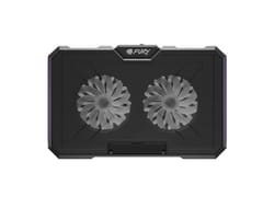 Nešiojamojo kompiuterio aušinimo padėklas FURY GUNBAI G3 14.1–17.3" su 2 ventiliatoriais, RGB apšvietimas, 2× USB 2