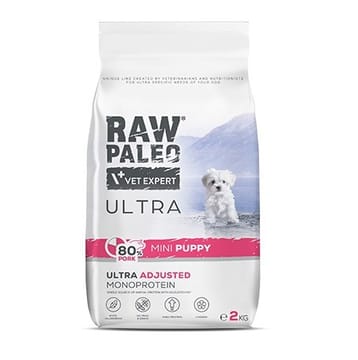 VETEXPERT Raw Paleo Ultra Mini Puppy Pork - sausas maistas šunims - 2kg