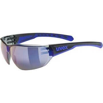 Dviračių akiniai UVEX Equate, black/blue matt/mirror blue