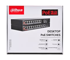 Dahua Technology PoE PFS3110-8ET1GT1GF-96 Ne-valdomas Gigabit Ethernet (10/100/1000) Maitinimas per Eternetą (PoE) Juoda 3