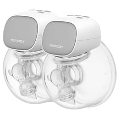 MOMCOZY S9 Pro – draagbare borstkolf, grijs, dubbele set, 180 ml
