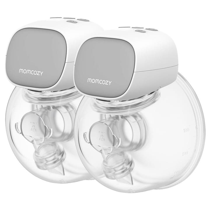 MOMCOZY S9 Pro – draagbare borstkolf, grijs, dubbele set, 180 ml