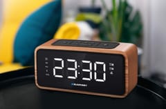 BLAUPUNKT CR65BT "Bluetooth" radijo žadintuvas, šviesaus medžio spalvos 4