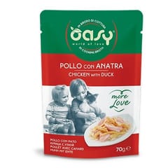 OASY More Love Chicken with duck - šlapias kačių maistas - 70g
