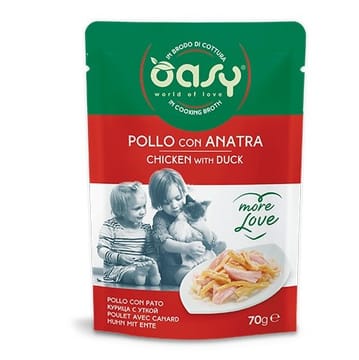 OASY More Love Chicken with duck - šlapias kačių maistas - 70g