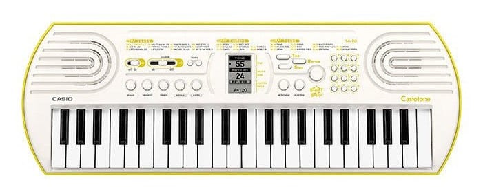 Casio SA-80 skaitmeninis pianinas 44 raktai Balta