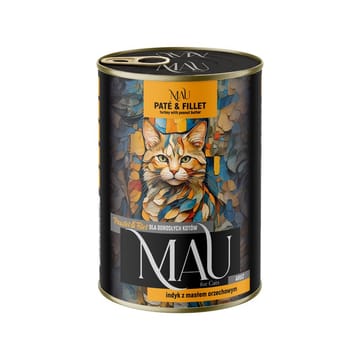 MAU Pate and Fillet Turkey with peanut butter - šlapias kačių maistas - 400g
