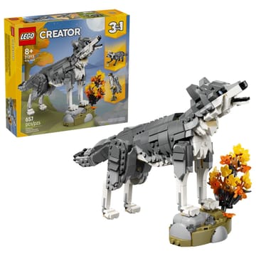 LEGO CREATOR 3 IŠ 1 31393 Miško gyvūnai: Pilkasis vilkas
