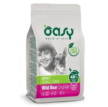 OASY One Animal Protein Adult Small/Mini Wild Boar - sausas maistas šunims - 2,5kg