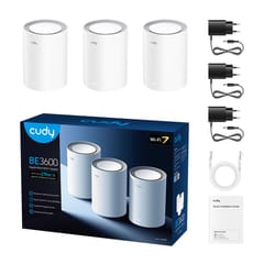 Cudy M3600 Dviguba juosta (2,4 GHz / 5 GHz) Wi-Fi 7 (802.11be) Balta 3 Vidinis 3