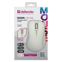 DEFENDER MOUSE DANA MB-266 WHITE 52266 5