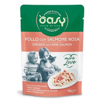 OASY More Love Chicken with salmon - šlapias kačių maistas - 70g